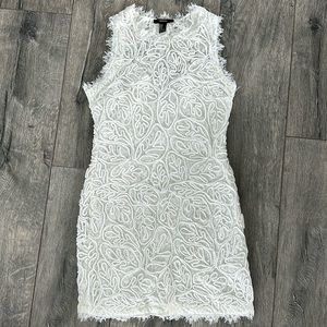 White braid detail lace mini dress - great for graduation or bachelorette